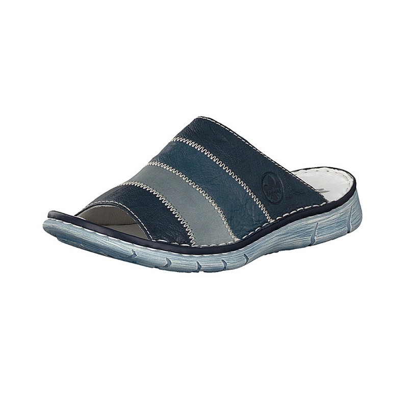 Pantufas Rieker V0866-14 Para Mulher - Azuis